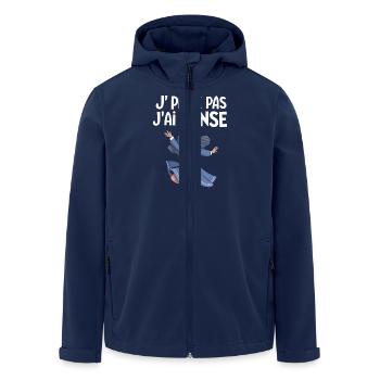 J'peux pas j'ai danse - Veste softshell homme en polyester recyclé Stanley/Stella - marine - Devant - AI Model Male 185 light (185cm)