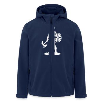 Guerrier viking - Veste softshell homme en polyester recyclé Stanley/Stella - marine - Devant - AI Model Male 185 light (185cm)