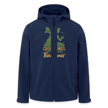Ping Pong Spruch Geschenk Sport Geschenkidee - Recycelte Männer Softshell-Jacke von Stanley/Stella - Navy - Vorne - AI Model Male 185 light (185cm)