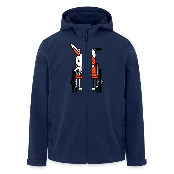 Hase Rollstuhl winkt behindert laufen krank Beine - Recycelte Männer Softshell-Jacke von Stanley/Stella - Navy - Vorne - AI Model Male 185 light (185cm)