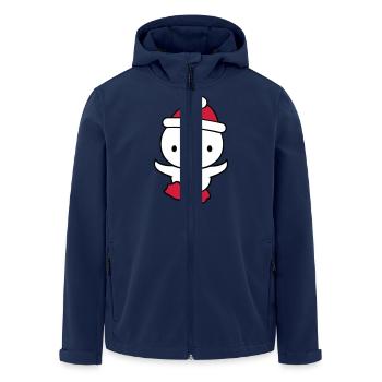 Ente Winter Mütze Schnee spielen Spaß Weihnachten - Recycelte Männer Softshell-Jacke von Stanley/Stella - Navy - Vorne - AI Model Male 185 light (185cm)