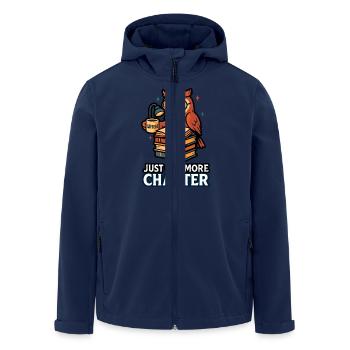 Night Owl – Book Lover Just One More Chapter - Men’s Recycled Softshell Jacket by Stanley/Stella - navy - Front - AI Model Male 185 light (185cm)