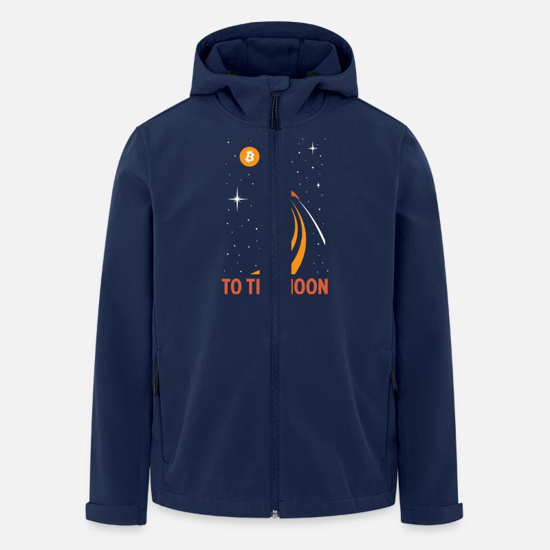 Bitcoin zum Mond - Recycelte Männer Softshell-Jacke von Stanley/Stella - Navy