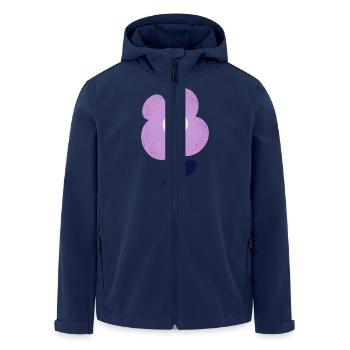 Lila Blume - Recycelte Männer Softshell-Jacke von Stanley/Stella - Navy - Vorne - AI Model Male 185 light (185cm)