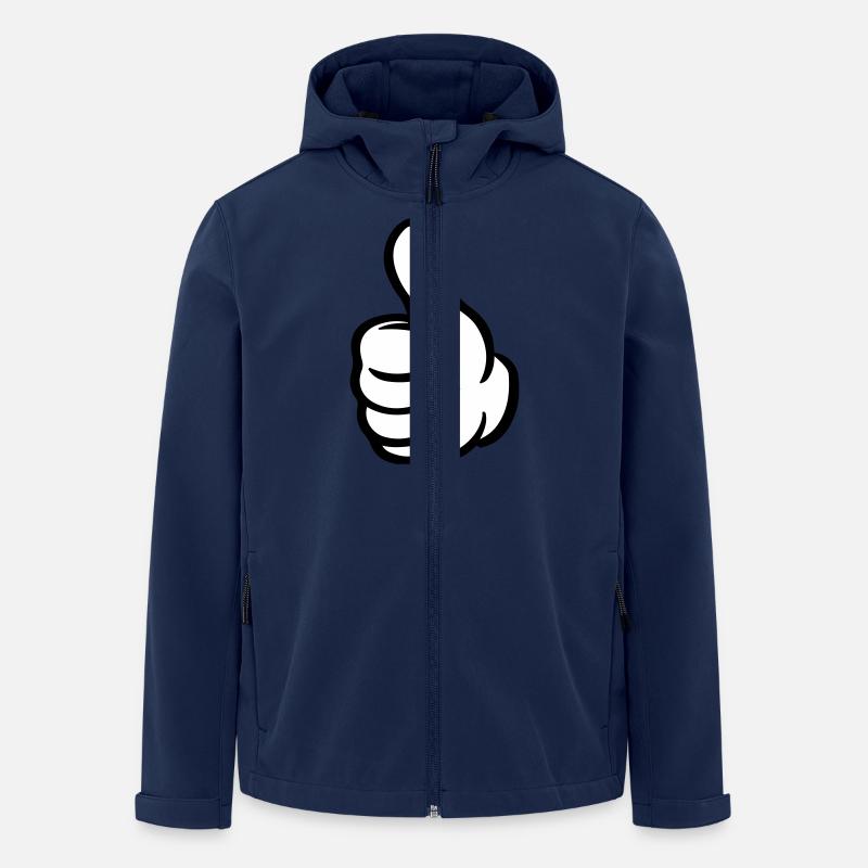 pouce main comme - Veste softshell homme en polyester recyclé Stanley/Stella - marine