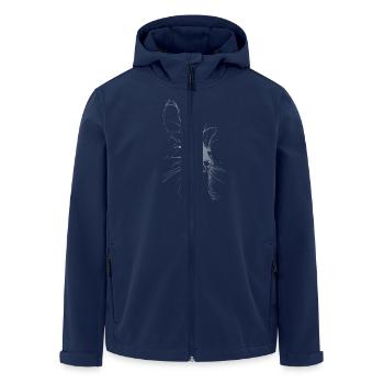 The Cat.png - Men’s Recycled Softshell Jacket by Stanley/Stella - navy - Front - AI Model Male 185 light (185cm)