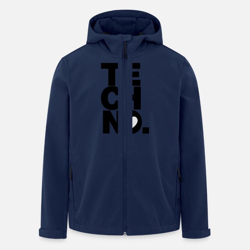 I love TECHNO - Recycelte Männer Softshell-Jacke von Stanley/Stella - Navy