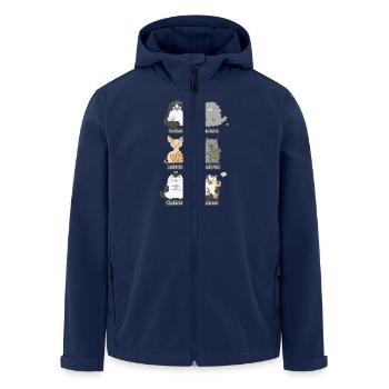 Aub-Katzen - Recycelte Männer Softshell-Jacke von Stanley/Stella - Navy - Vorne - AI Model Male 185 light (185cm)