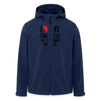 I Love (Heart) My Daughter To The Moon And Back - Men’s Recycled Softshell Jacket by Stanley/Stella - navy - Front - AI Model Male 185 light (185cm)