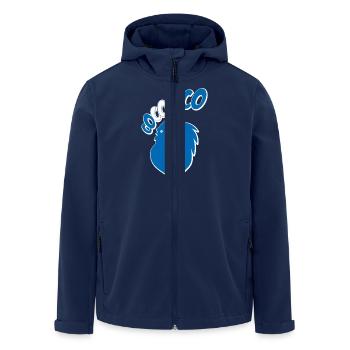 France Euro 2016 bleu blanc rouge coq Cocorico - Veste softshell homme en polyester recyclé Stanley/Stella - marine - Devant - AI Model Male 185 light (185cm)