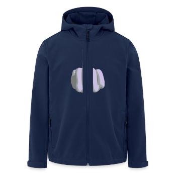 stinkefinger - Recycelte Männer Softshell-Jacke von Stanley/Stella - Navy - Vorne - AI Model Male 185 light (185cm)