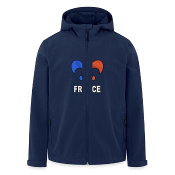 Frankreich - Recycelte Männer Softshell-Jacke von Stanley/Stella - Navy - Vorne - AI Model Male 185 light (185cm)