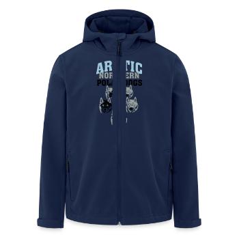 Arctic Northern Polar Dogs - Recycelte Männer Softshell-Jacke von Stanley/Stella - Navy - Vorne - AI Model Male 185 light (185cm)