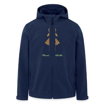 Hessisch Mädsche - Recycelte Männer Softshell-Jacke von Stanley/Stella - Navy - Vorne - AI Model Male 185 light (185cm)