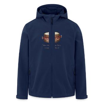 Wuaschtweisheit - Recycelte Männer Softshell-Jacke von Stanley/Stella - Navy - Vorne - AI Model Male 185 light (185cm)