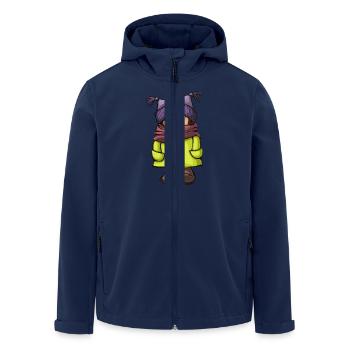 winter - Men’s Recycled Softshell Jacket by Stanley/Stella - navy - Front - AI Model Male 185 light (185cm)