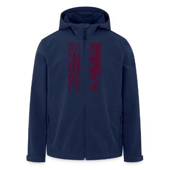 cassette - Recycelte Männer Softshell-Jacke von Stanley/Stella - Navy - Vorne - AI Model Male 185 light (185cm)