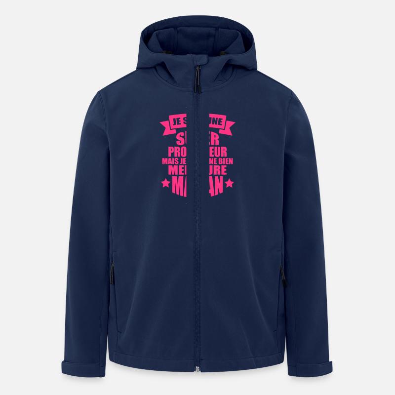 je suis une super professeur - Veste softshell homme en polyester recyclé Stanley/Stella - marine