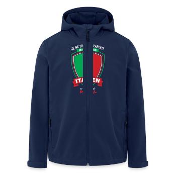 Italien Parfait - Veste softshell homme en polyester recyclé Stanley/Stella - marine - Devant - AI Model Male 185 light (185cm)