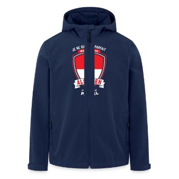 Alsacien Parfait - Veste softshell homme en polyester recyclé Stanley/Stella - marine - Devant - AI Model Male 185 light (185cm)