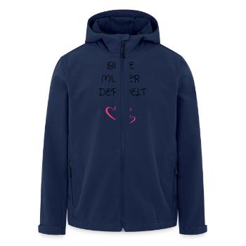 Muttertag geschenk beste mutter der welt - Recycelte Männer Softshell-Jacke von Stanley/Stella - Navy - Vorne - AI Model Male 185 light (185cm)