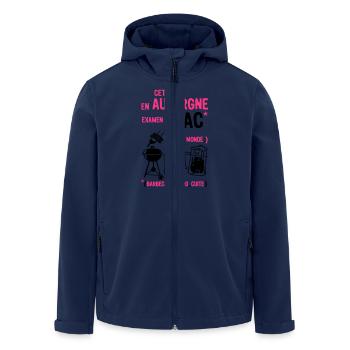 Auvergne tray aperture cooked barbecue beer - Men’s Recycled Softshell Jacket by Stanley/Stella - navy - Front - AI Model Male 185 light (185cm)