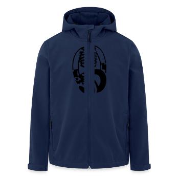 Headphones - Men’s Recycled Softshell Jacket by Stanley/Stella - navy - Front - AI Model Male 185 light (185cm)