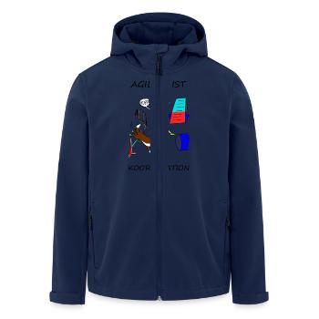 Agility ist -- Koordination - Recycelte Männer Softshell-Jacke von Stanley/Stella - Navy - Vorne - AI Model Male 185 light (185cm)