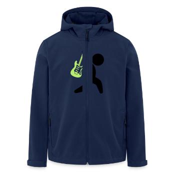 Musik Star mit einer Gitarre - Recycelte Männer Softshell-Jacke von Stanley/Stella - Navy - Vorne - AI Model Male 185 light (185cm)