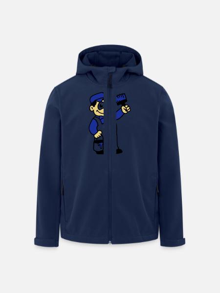 Painter with brush and paint - Men’s Recycled Softshell Jacket by Stanley/Stella - navy