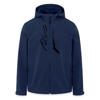 peace - Recycelte Männer Softshell-Jacke von Stanley/Stella - Navy - Vorne - AI Model Male 185 light (185cm)