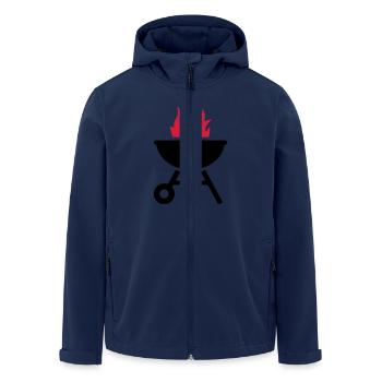 BBQ barbecue - Men’s Recycled Softshell Jacket by Stanley/Stella - navy - Front - AI Model Male 185 light (185cm)