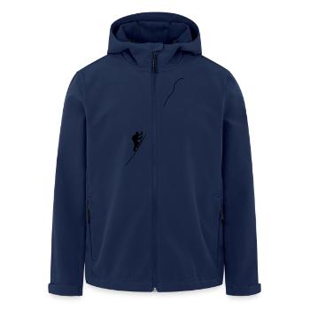 Bergwanderer an steilem Hang - Recycelte Männer Softshell-Jacke von Stanley/Stella - Navy - Vorne - AI Model Male 185 light (185cm)