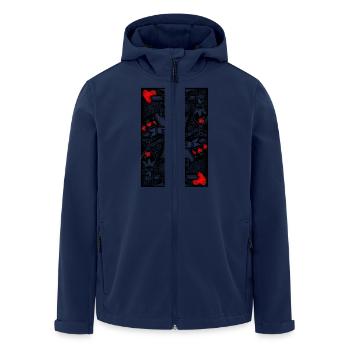 Dead King of Hearts Poker - Men’s Recycled Softshell Jacket by Stanley/Stella - navy - Front - AI Model Male 185 light (185cm)