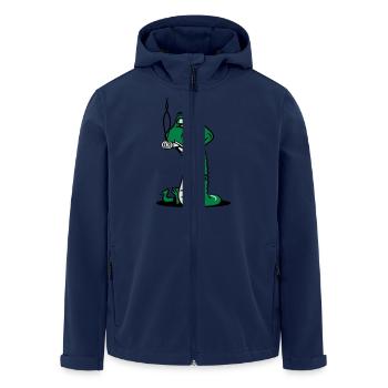 Krokodil gfährlich witzig - Recycelte Männer Softshell-Jacke von Stanley/Stella - Navy - Vorne - AI Model Male 185 light (185cm)