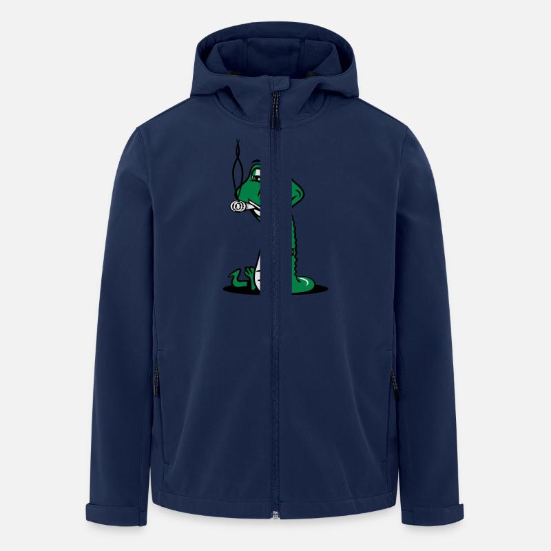 Krokodil gfährlich witzig - Recycelte Männer Softshell-Jacke von Stanley/Stella - Navy