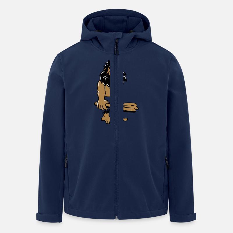 Caveman Caveman drôle - Veste softshell homme en polyester recyclé Stanley/Stella - marine
