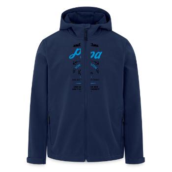 stolzer papa - Recycelte Männer Softshell-Jacke von Stanley/Stella - Navy - Vorne - AI Model Male 185 light (185cm)