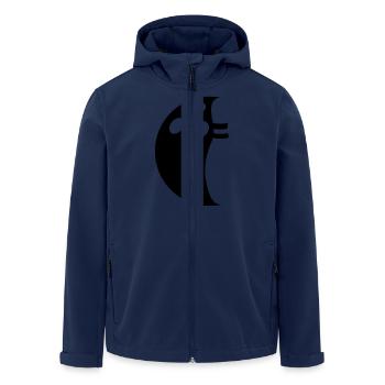 Demi bowling grève texte logo broches noires hit r - Veste softshell homme en polyester recyclé Stanley/Stella - marine - Devant - AI Model Male 185 light (185cm)