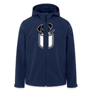 Jack Russell - Veste softshell homme en polyester recyclé Stanley/Stella - marine - Devant - AI Model Male 185 light (185cm)