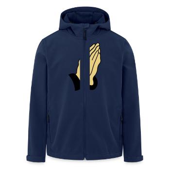 praying_hands_002 - Recycelte Männer Softshell-Jacke von Stanley/Stella - Navy - Vorne - AI Model Male 185 light (185cm)