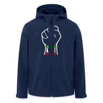 Women life freedom - Men’s Recycled Softshell Jacket by Stanley/Stella - navy - Front - AI Model Male 185 light (185cm)