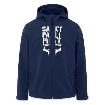 Sankt Pauli Pirat - Recycelte Männer Softshell-Jacke von Stanley/Stella - Navy - Vorne - AI Model Male 185 light (185cm)
