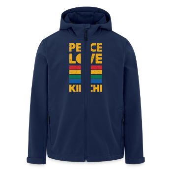 Lustiger Spruch für Foodies - Recycelte Männer Softshell-Jacke von Stanley/Stella - Navy - Vorne - AI Model Male 185 light (185cm)