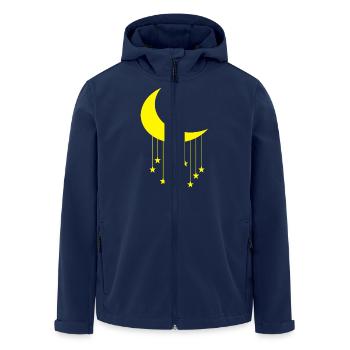 Mond und Sterne - Recycelte Männer Softshell-Jacke von Stanley/Stella - Navy - Vorne - AI Model Male 185 light (185cm)