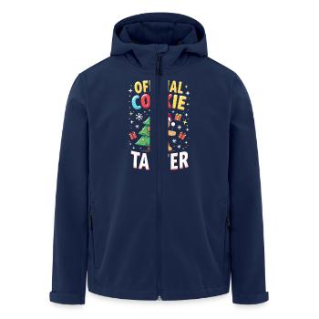 Official Cookie Button - Men’s Recycled Softshell Jacket by Stanley/Stella - navy - Front - AI Model Male 185 light (185cm)
