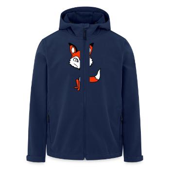 Fox Evil Eye Crazy Wild Animal - Men’s Recycled Softshell Jacket by Stanley/Stella - navy - Front - AI Model Male 185 light (185cm)