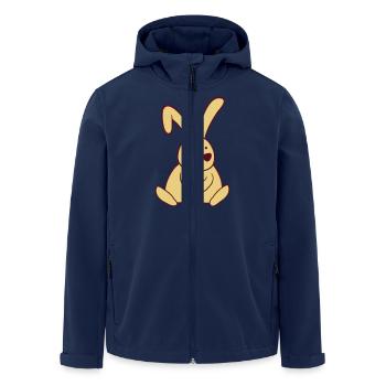 Hase sitzt gelangweilt Langweilig pummelig dick - Recycelte Männer Softshell-Jacke von Stanley/Stella - Navy - Vorne - AI Model Male 185 light (185cm)