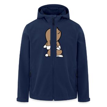 Hase guckt nach oben hoch Sterne beobachten gucken - Recycelte Männer Softshell-Jacke von Stanley/Stella - Navy - Vorne - AI Model Male 185 light (185cm)