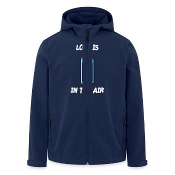 Love is in the Air Sarcastic Single Anti Love - Men’s Recycled Softshell Jacket by Stanley/Stella - navy - Front - AI Model Male 185 light (185cm)